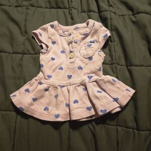 Carter's Pink Newborn Shirt with Purple Accents
